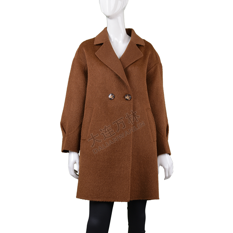 女士簡約中長款毛呢