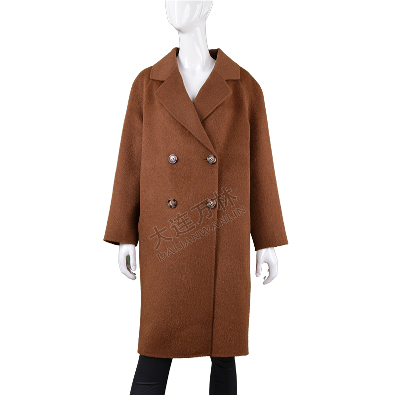 女士寬松中長款毛呢