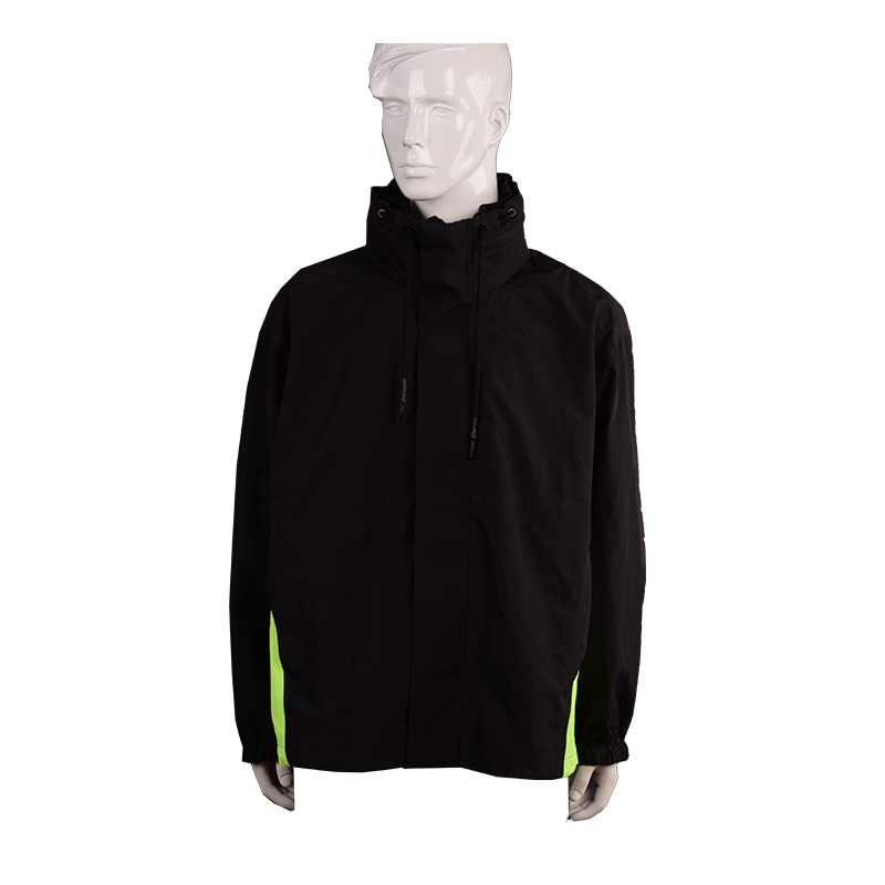 男士立領抽繩拼接外套