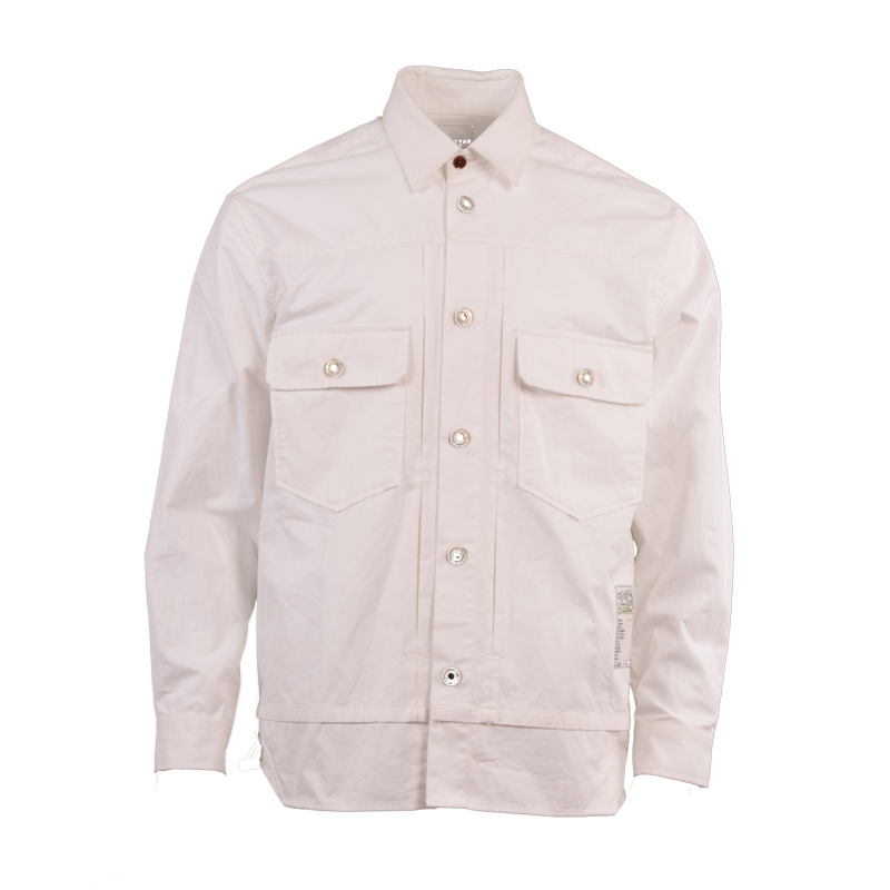 男士牛仔休閑抽繩襯衫外套