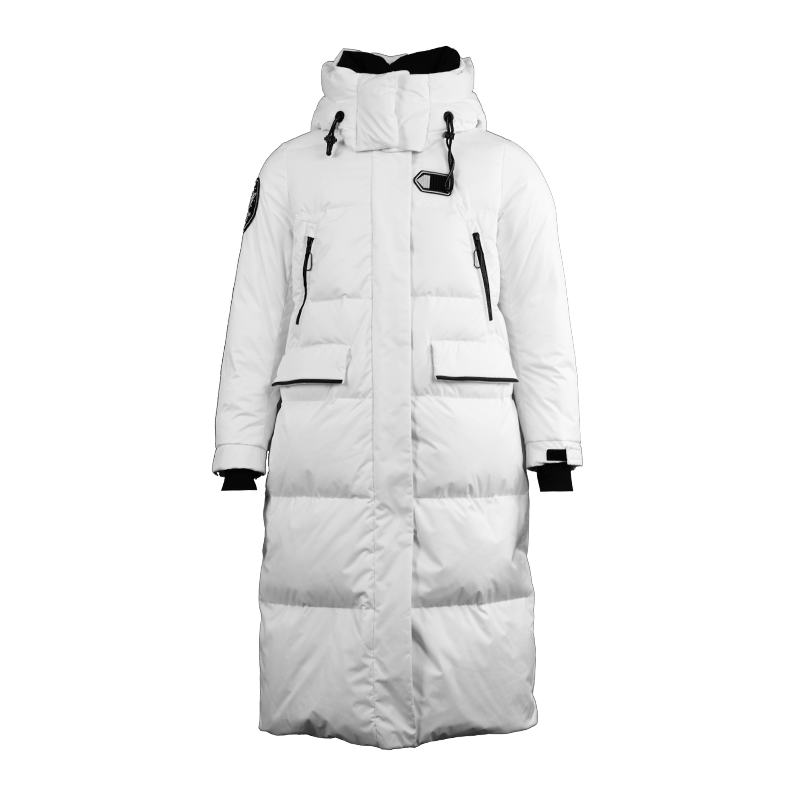 男士可拆卸連帽長款羽絨服
